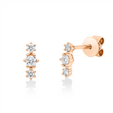 Ohrschmuck 18 kt RG, 6 Brill. 0,20 ct, TW-si