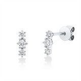 Ohrschmuck 18 kt WG, 6 Brill. 0,20 ct, TW-si