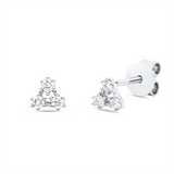 Ohrstecker 18 kt WG, 6 Brill. 0,13 ct, TW-si
