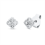 Ohrstecker 18 kt WG, 8 Brill. 0,34 ct, TW-si, 2 Brill. 0,04 ct, TW-si