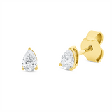 Ohrstecker 18 kt GG, 2 Tropfen 0,38 ct, TW-si