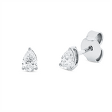 Ohrstecker 18 kt WG, 2 Tropfen 0,38 ct, TW-si