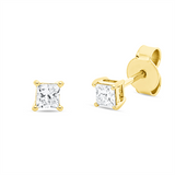 Ohrstecker 18 kt GG, 2 Princ. 0,36 ct, TW-si