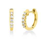 Creolen 18 kt GG, 10 Brill. 0,19 ct, TW-si