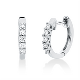Creolen 18 kt WG, 10 Brill. 0,19 ct, TW-si