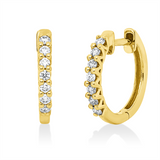 Creolen 18 kt GG, 14 Brill. 0,26 ct, TW-si