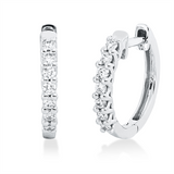 Creolen 18 kt WG, 14 Brill. 0,26 ct, TW-si