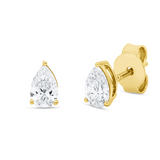 Ohrstecker 18 kt GG, GIA 2526883413,2526930892, 1 Tropfen 0,32 ct, 1 Tropfen 0,31 ct, D-vs1