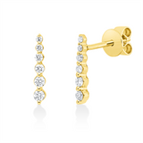 Ohrstecker 18 kt GG, 4 Brill. 0,12 ct, TW-si, 8 Brill. 0,08 ct, TW-si