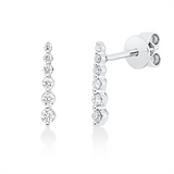 Ohrstecker 18 kt WG, 4 Brill. 0,12 ct, TW-si, 8 Brill. 0,08 ct, TW-si