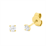 Ohrstecker 18 kt GG, 2 Brill. 0,20 ct, TW-si