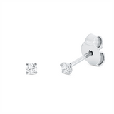 Ohrstecker 18 kt WG, 2 Brill. 0,10 ct, TW-si