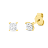 Ohrstecker 18 kt GG, 2 Princ. 0,46 ct, TW-si