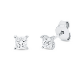 Ohrstecker 18 kt WG, 2 Princ. 0,47 ct, TW-si
