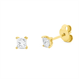 Ohrstecker 18 kt GG, 2 Princ. 0,41 ct, TW-si