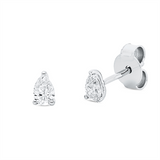 Ohrstecker 18 kt WG, 2 Tropfen 0,28 ct, TW-si