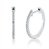 Creolen 18 kt WG, 38 Brill. 0,12 ct, TW-pi