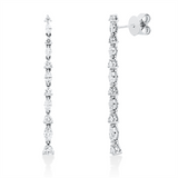 Ohrschmuck 18 kt WG, 10 Nav. 0,76 ct, TW-vsi/si, 12 Brill. 0,57 ct, TW-vsi/si