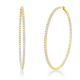 Creolen 18 kt GG, 158 Brill. 3,30 ct, TW-si
