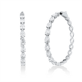 Creolen 18 kt WG, 18 Tropfen 2,80 ct, TW-si