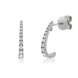 Ohrstecker 18 kt WG, 22 Brill. 0,36 ct, TW-si