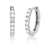 Creolen 18 kt WG, 16 Brill. 0,36 ct, TW-si