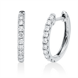 Creolen 18 kt WG, 20 Brill. 0,32 ct, TW-si