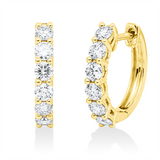 Creolen 18 kt GG, 12 Brill. 0,77 ct, TW-si