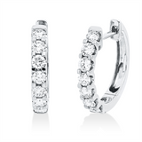 Creolen 18 kt WG, 14 Brill. 0,44 ct, TW-si