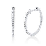 Creolen 18 kt WG, 38 Brill. 0,22 ct, TW-si