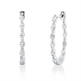 Creolen 18 kt WG, 20 Nav. 0,42 ct, TW-si