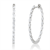 Creolen 18 kt WG, 32 Nav. 0,96 ct, TW-si
