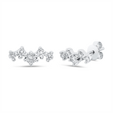 Ohrstecker 18 kt WG, 10 Brill. 0,30 ct, W-pi
