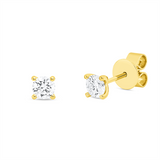 Ohrstecker 18 kt GG, 2 Brill. 0,50 ct, TW-si