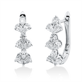 Creolen 18 kt WG, 18 Tropfen 1,44 ct, TW-si