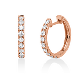 Creolen 18 kt RG, 18 Brill. 0,61 ct, TW-si