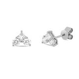 Ohrstecker 18 kt WG, 2 Princ. 0,18 ct, TW-vsi, 4 Brill. 0,32 ct, TW-si
