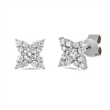Ohrstecker 18 kt WG, 26 Brill. 0,39 ct, TW-si