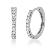 Creolen 18 kt WG, 20 Brill. 0,21 ct, TW-si