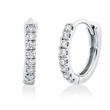 Creolen 18 kt WG, 16 Brill. 0,17 ct, TW-si