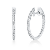 Creolen 14 kt WG, 62 Brill. 0,51 ct, TW-si