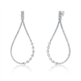 Ohrschmuck 18 kt WG, 14 Tropfen 0,69 ct, TW-si, 102 Brill. 1,25 ct, TW-si/pi