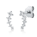 Ohrstecker 18 kt WG, 6 Brill. 0,13 ct, TW-si, 4 Brill. 0,03 ct, TW-si