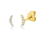 Ohrstecker 18 kt GG, 4 Brill. 0,03 ct, TW-si, 2 Brill. 0,04 ct, TW-si, 4 Brill. 0,02 ct, TW-si