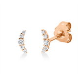 Ohrstecker 18 kt RG, 4 Brill. 0,03 ct, TW-si, 2 Brill. 0,04 ct, TW-si, 4 Brill. 0,02 ct, TW-si