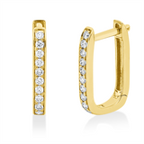 Creolen 18 kt GG, 20 Brill. 0,15 ct, W-si