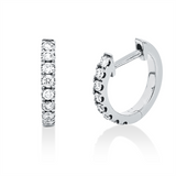 Creolen 18 kt WG, 16 Brill. 0,22 ct, W-si