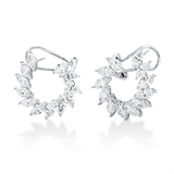 Ohrschmuck 18 kt WG, 24 Nav. 3,32 ct, TW-si
