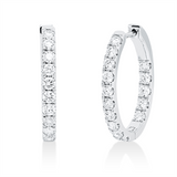 Creolen 18 kt WG, 30 Brill. 1,53 ct, TW-si