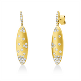 Ohrschmuck 14 kt GG, mattiert, 56 Brill. 1,02 ct, TW-si